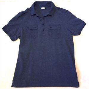 Calvin Klein navy blue short sleeve polo shirt